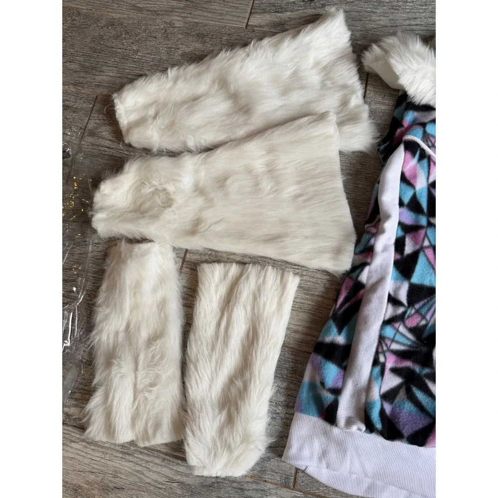 Monster High Abbey Bominable Halloween Costume Medium Rubies Faux Fur Yeti Girls